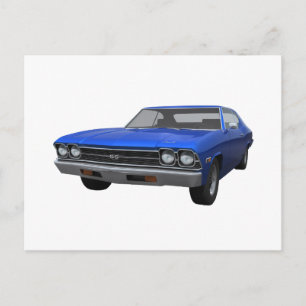 Carte Postale 1969 Chevelle SS : Finition bleue