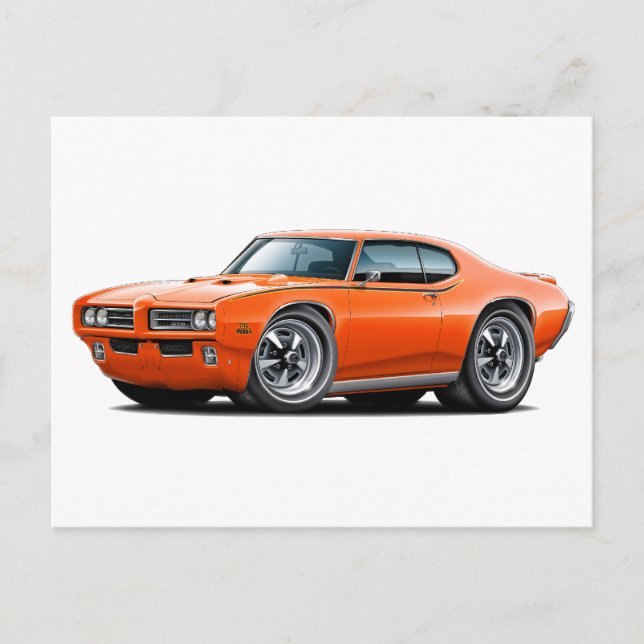 Carte Postale 1969 GTO Juge Orange Car (Devant)