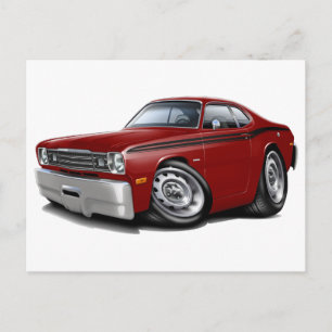 Carte Postale 1970-74 Duster Maroon-Black Car