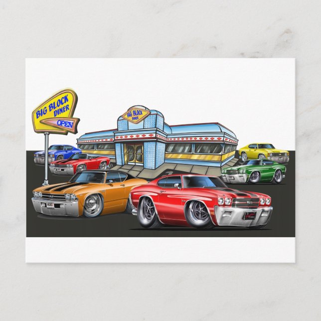 Carte Postale 1970 Chevelle Diner (Devant)