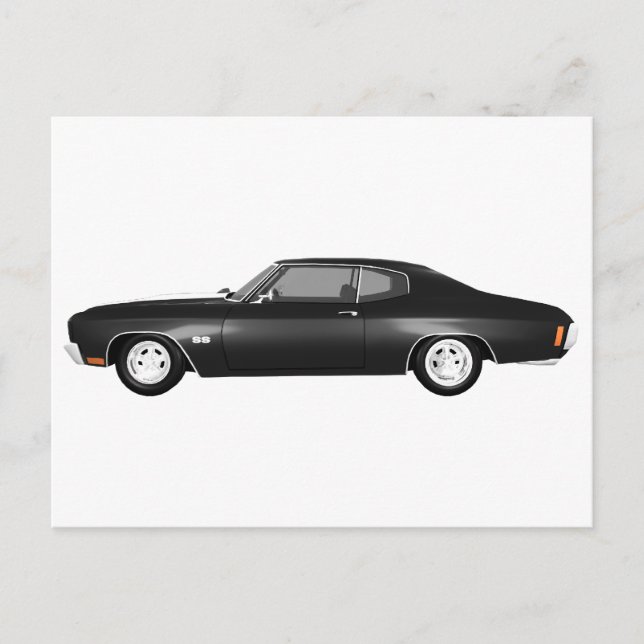 Carte Postale 1970 Chevelle SS : Fin noire : (Devant)