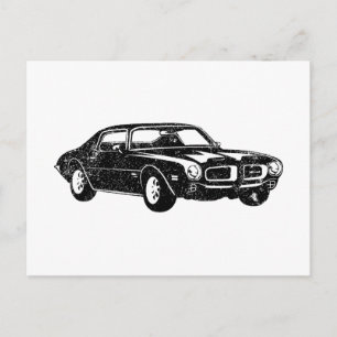 Carte Postale 1970 Pontiac Firebird 400 Ram Air