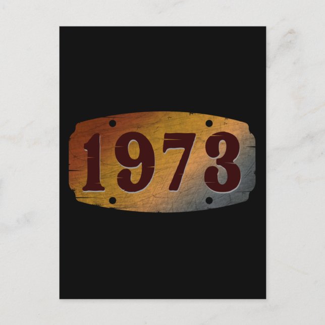 CARTE POSTALE 1973  MILLESIME (Devant)