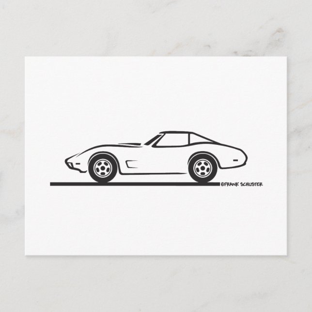 Carte Postale 1974 1975 1976 1978 Chevrolet Corvette Hard Top T (Devant)