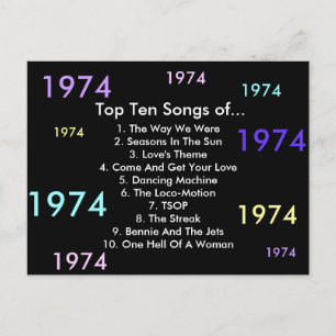 Carte Postale 1974 Chansons