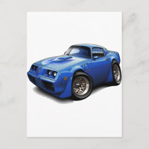 Carte Postale 1979-81 Transam Blue Car