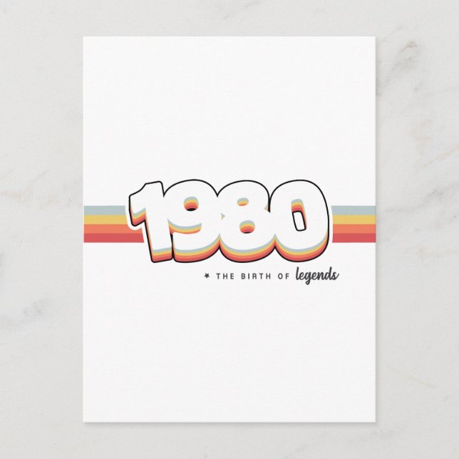 Carte Postale 1980 La naissance des légendes (Devant)