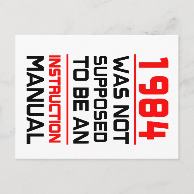 Carte Postale 1984 n'était pas censé être un manuel d'instructio (Devant)