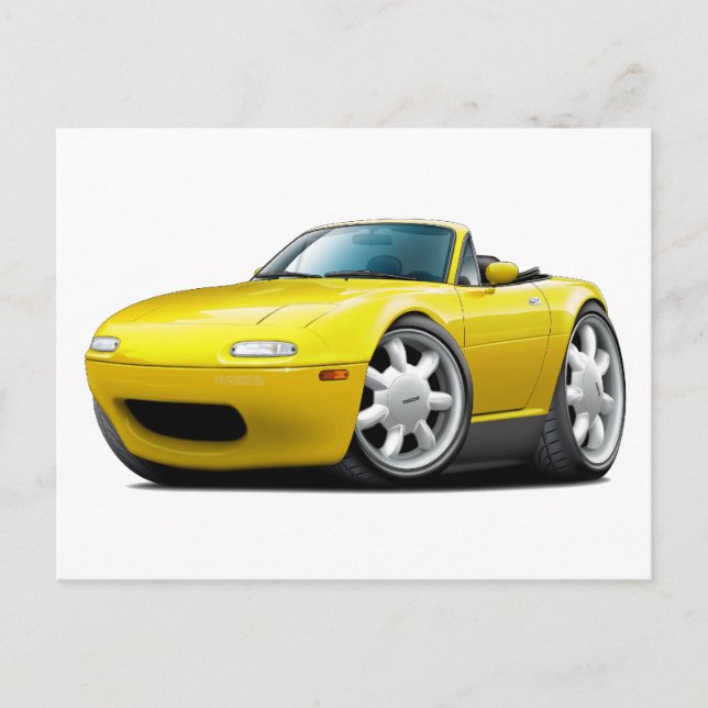 Carte Postale 1990-98 Miata Yellow Car (Devant)