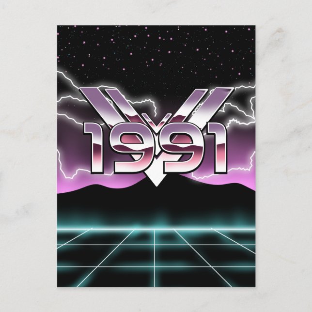 Carte Postale 1991 Tech noir (Devant)