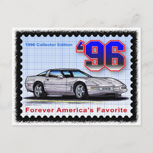 Carte Postale 1996 Edition spéciale Corvette (Devant)