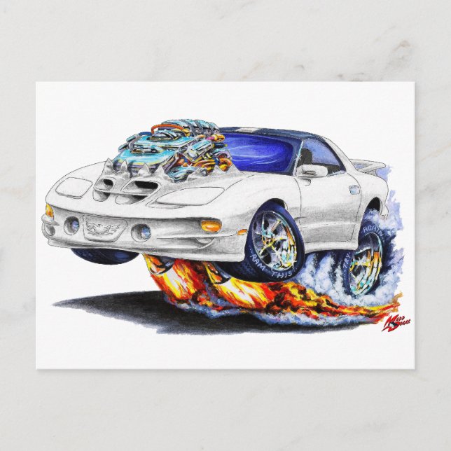 Carte Postale 1998-02 Firebird Trans Am White Car (Devant)