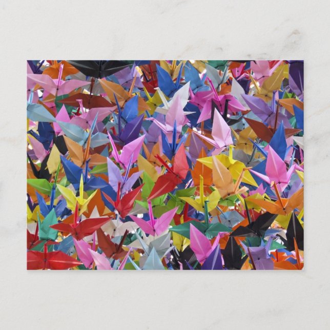 Carte postale 1 000 Grues en papier Origami (Devant)