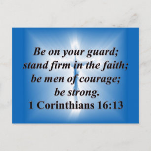 Carte Postale 1 Corinthiens 16:13