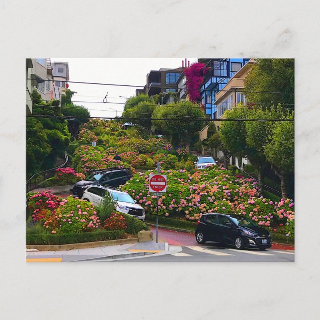 Carte postale #1 de la rue Lombard à San Francisco (Devant)