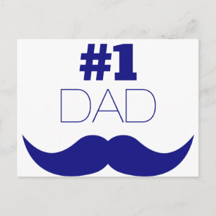 Carte Postale #1 Papa Blue Mustache