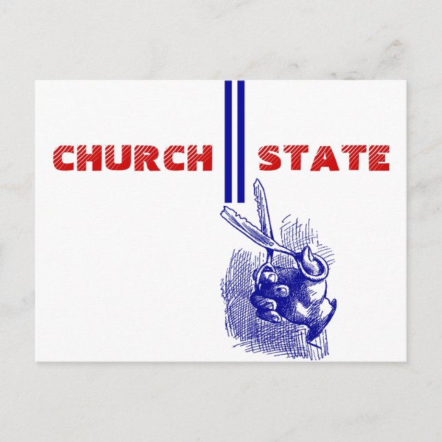 Carte postale 1er amendement - Séparation de l'Égl (Devant)