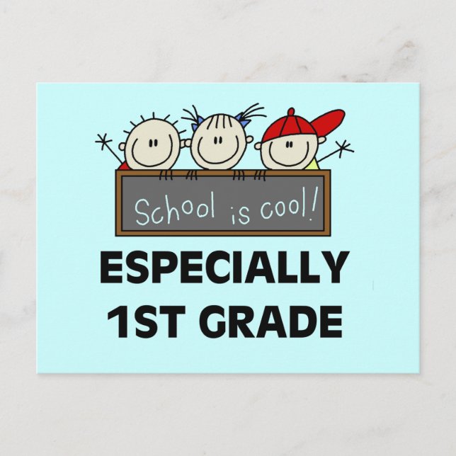 Carte Postale 1ère année scolaire est Cool Tshirts et cadeaux (Devant)