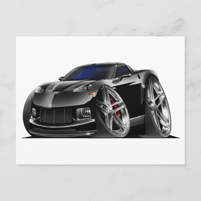 Carte Postale 2005-09 Corvette Black Car (Devant)