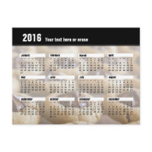 Carte postale 2016 de calendrier de biscuit