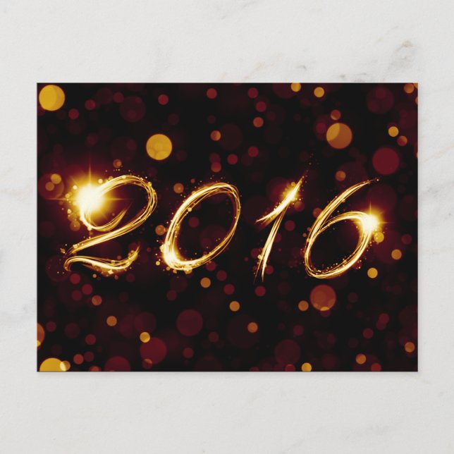 Carte Postale 2016 (feux de bokeh) (Devant)