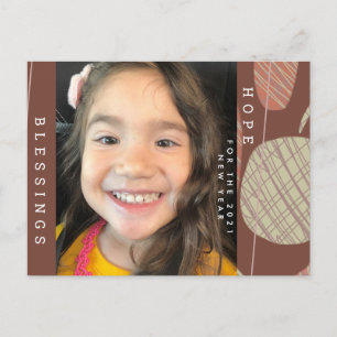 Carte Postale 2021 Nouvelles Années Façades Biologiques Tirées À