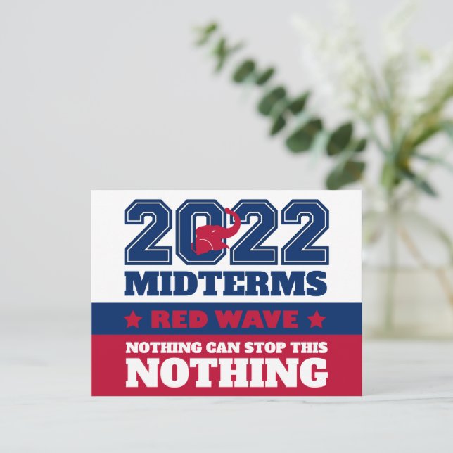 Carte Postale 2022 La Vague Rouge Rien ne peut arrêter ça rien (Debout devant)
