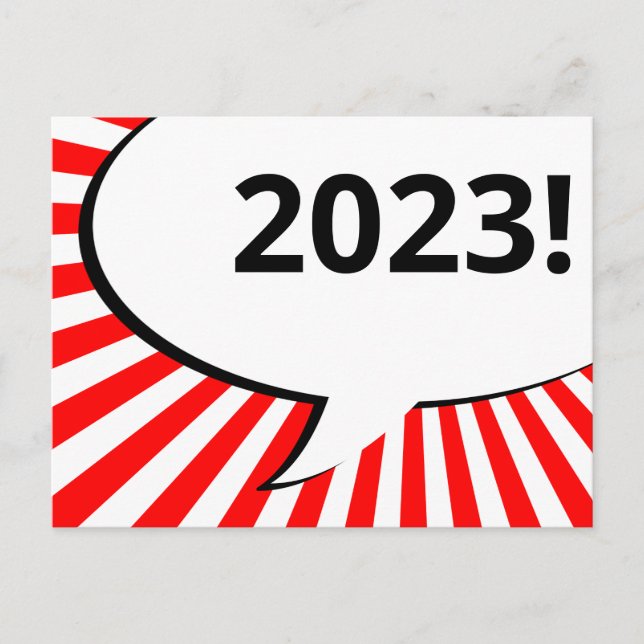 Carte postale 2023 de la bulle comique (Devant)