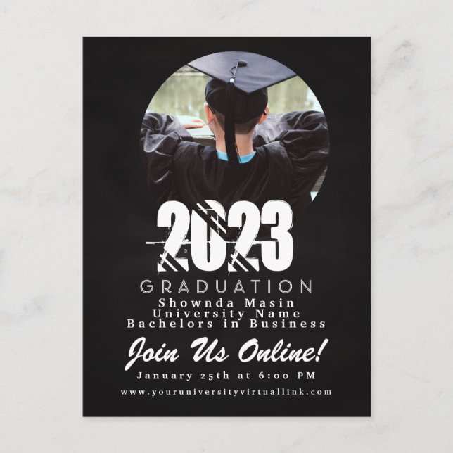 Carte Postale 2023 Graduation Chalk Board Photo (Devant)