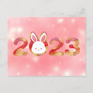 Carte Postale 2023, Nouvel An Chinois, Lapin