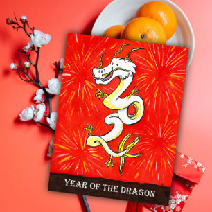 Carte postale 2024 Année du Dragon