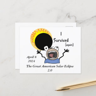 Carte Postale 2024 Solar Eclipse Survival