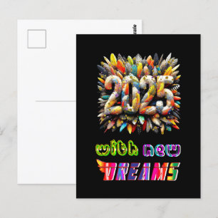 Carte Postale 2025 Avec De Nouveaux Rêves