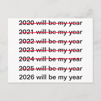 Carte Postale 2026 Will Be My Year Funny Sarcastic New Years