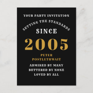 Carte Postale 20e anniversaire 2005 Black Gold