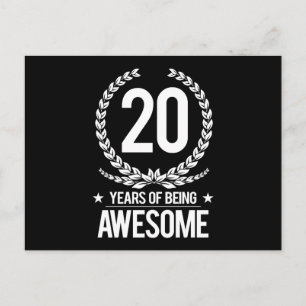 Carte Postale 20e anniversaire (20 ans d'être génial)