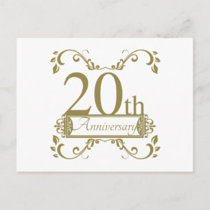 Carte Postale 20e anniversaire du Mariage
