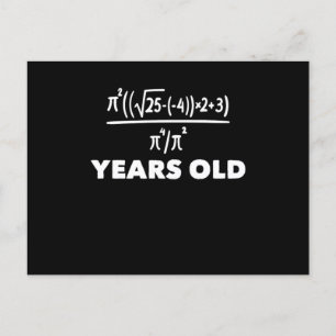 Carte Postale 21 Ans Algebra Équation Amusante 21E Anniversaire