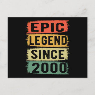 Carte Postale 21 ans Anniversaire 2000 Épique Légende 21e Annive