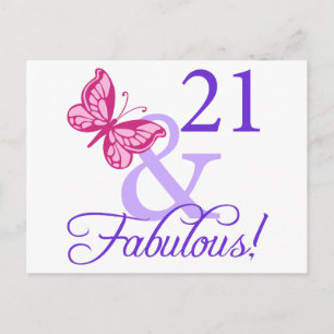 Carte Postale 21 Et Fabuleux anniversaire