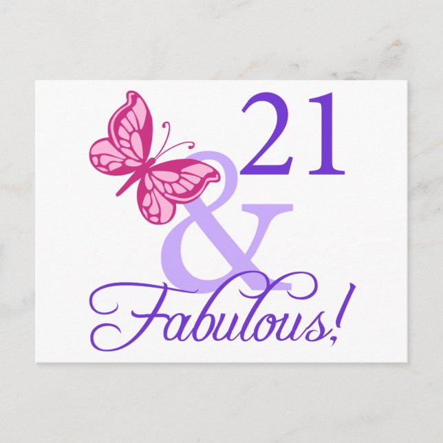 Carte Postale 21 Et Fabuleux anniversaire (Devant)