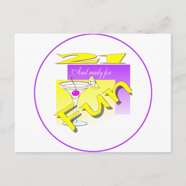 Carte Postale 21 Et Prêt Pour L'Amusement (Devant)