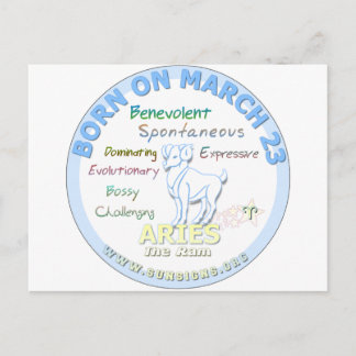 Carte Postale 23 mars Anniversaire - baies