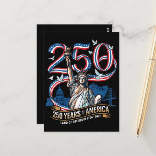 Carte Postale 250 Ans Anniversaire Amérique 1776 2026