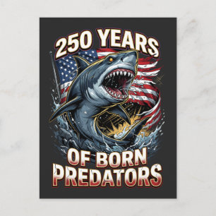 Carte Postale 250 Ans d'Art de Requins Prédateurs Nés