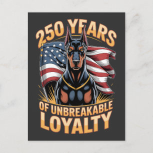 Carte Postale 250 Ans de Loyauté Inébranlable Doberman