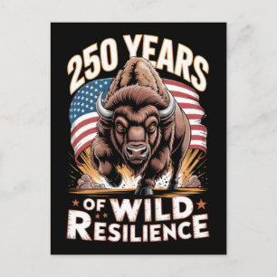 Carte Postale 250 Ans de Résilience Sauvage Bison