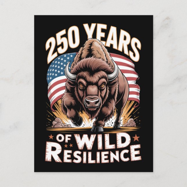 Carte Postale 250 Years of Wild Resilience Bison (Devant)