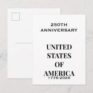 Carte Postale 250e anniversaire 1776–2026 – Briquet Premium USA