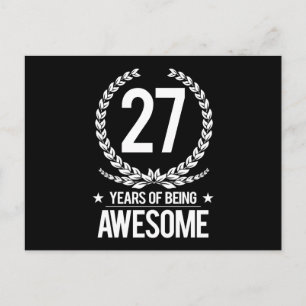 Carte Postale 27e anniversaire (27 ans d'être génial)
